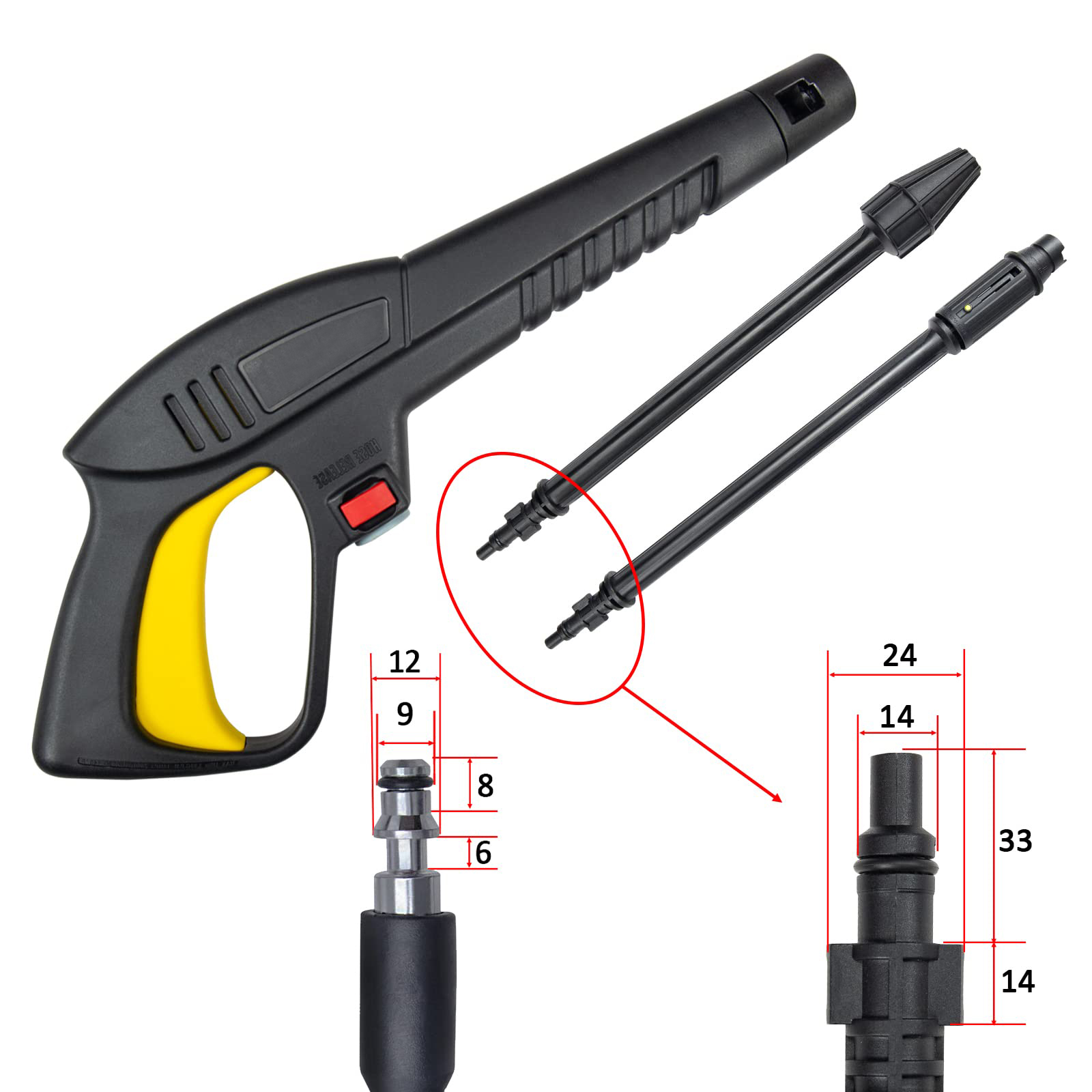 Pressure Washer Gun Lance Nozz - Vacuum Chamber Kit With Pump 评论和价格