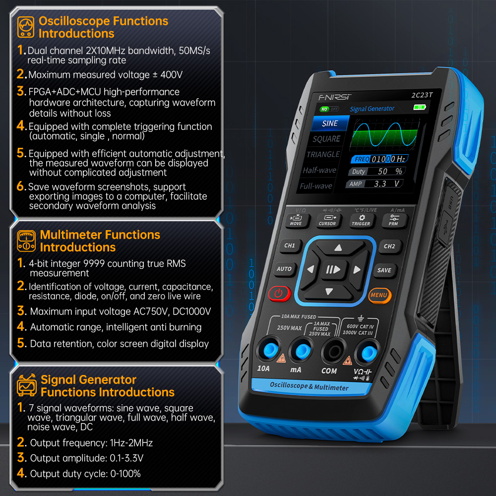 FNIRSI 2C23T Handheld Digital  - Fnirsi Digital Oscilloscope Handheld 评论和价格